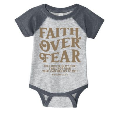 Faith Over Fear Christian Jesus Infant Baby Jersey Bodysuit