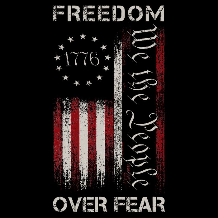 Freedom Over Fear Vintage Us American Flag 1776 Cooling Performance Crew T-Shirt