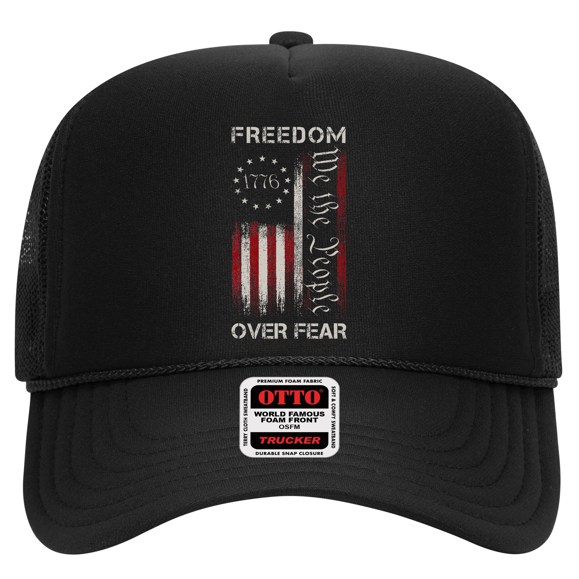 Freedom Over Fear Vintage Us American Flag 1776 Hat