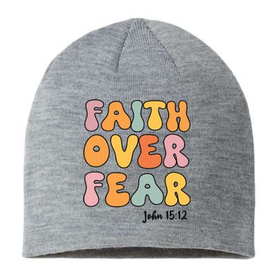 Faith Over Fear Christian Jesus Cute Teen Girl Sustainable Beanie