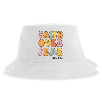 Faith Over Fear Christian Jesus Cute Teen Girl Sustainable Bucket Hat