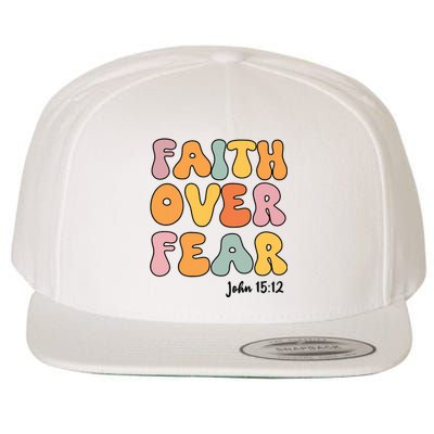 Faith Over Fear Christian Jesus Cute Teen Girl Wool Snapback Cap