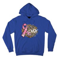 Faith Over Fear Pink Ribbon Leopard Breast Cancer Awareness Cute Gift Hoodie