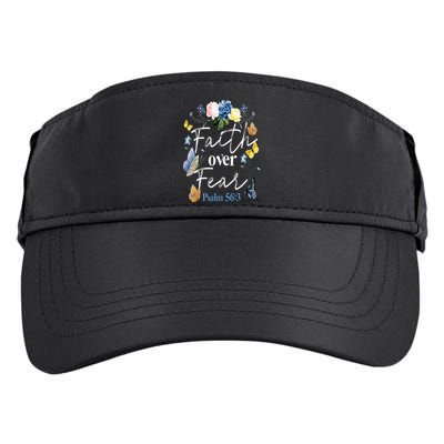 Faith Over Fear Flower Butterfly Christian Bible Verse Adult Drive Performance Visor