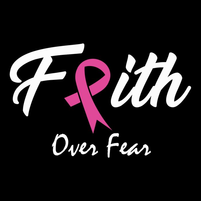 Faith Over Fear Breast Cancer Ribbon 16 in Basic Backpack