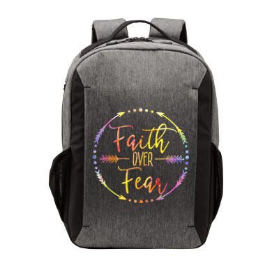 Faith Over Fear Arrow Cute Lettering Inspirational Christian Vector Backpack