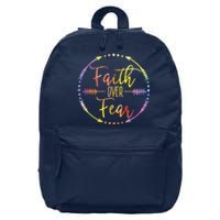 Faith Over Fear Arrow Cute Lettering Inspirational Christian 16 in Basic Backpack