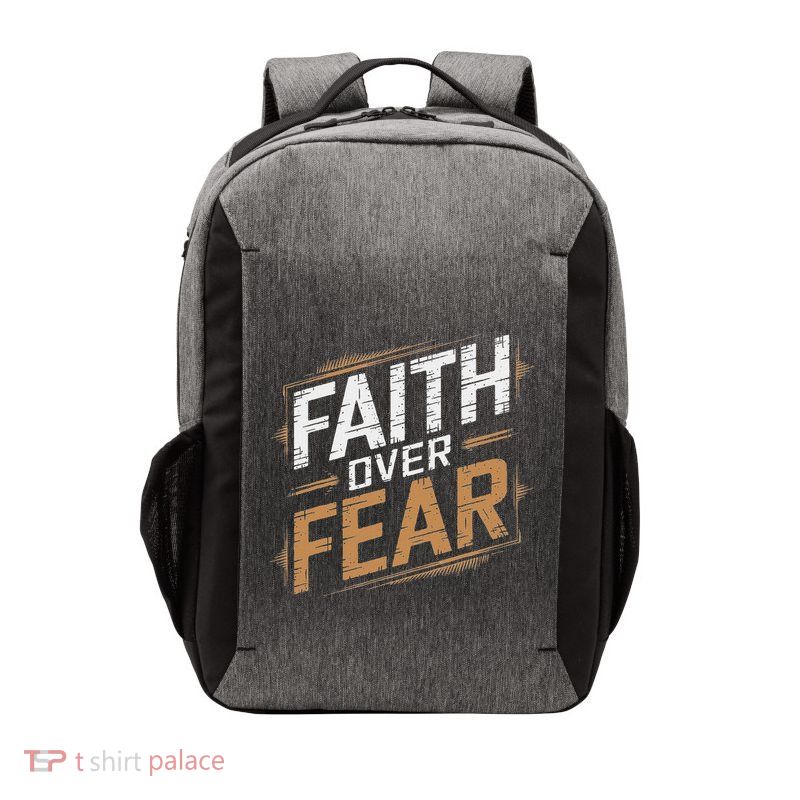 Faith Over Fear Cool Christian Inspirational Graffiti Vector Backpack