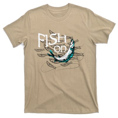 Fish On Fishing Gift For Bass Fisherman Fishing Gift T-Shirt