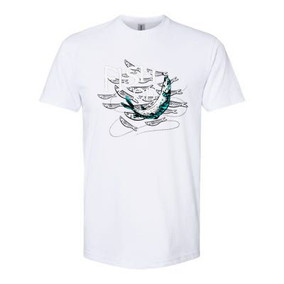 Fish On Fishing Gift For Bass Fisherman Fishing Gift Softstyle® CVC T-Shirt