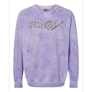 Fish On Fish Hook Colorblast Crewneck Sweatshirt