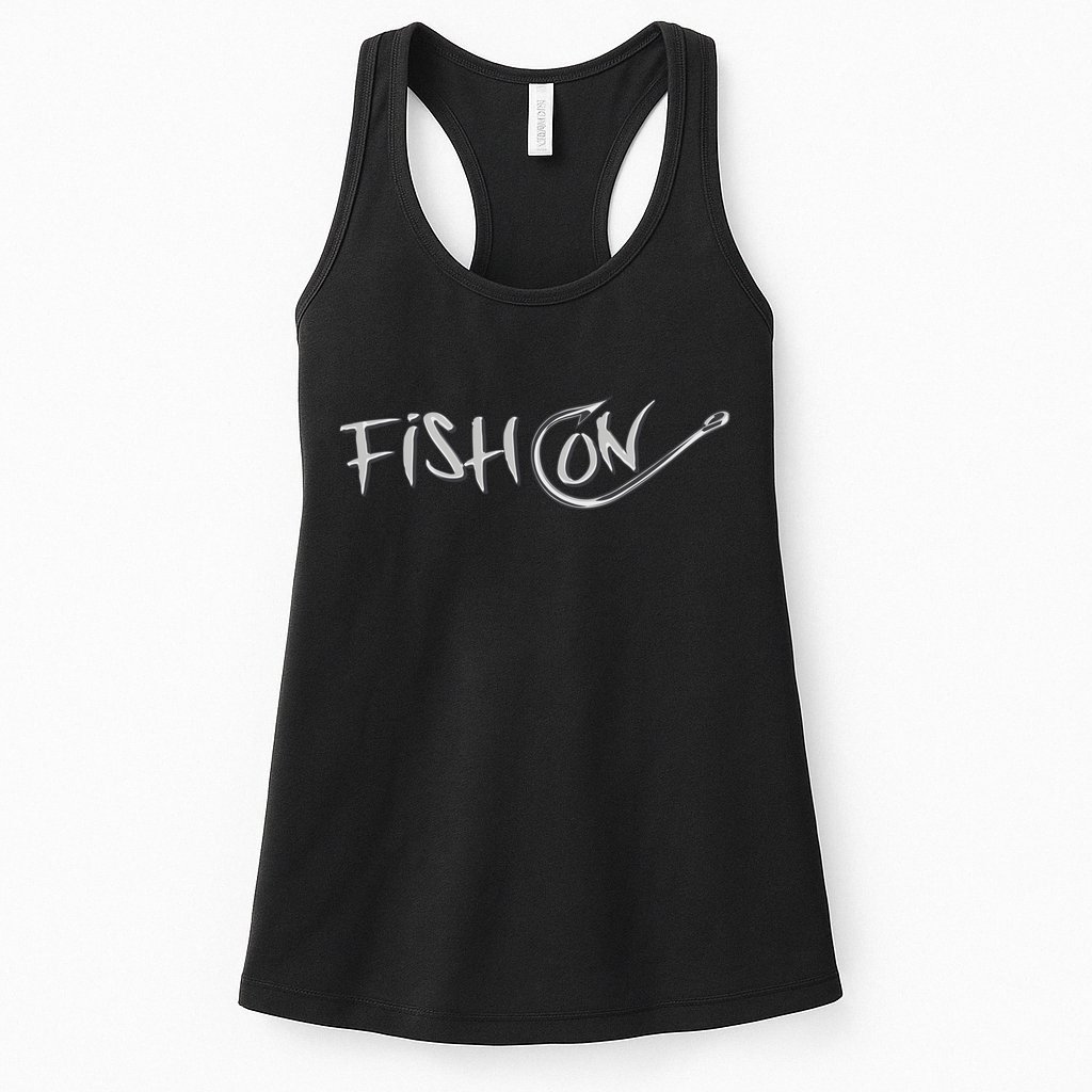 Fish On Fish Hook Womens Tank Top