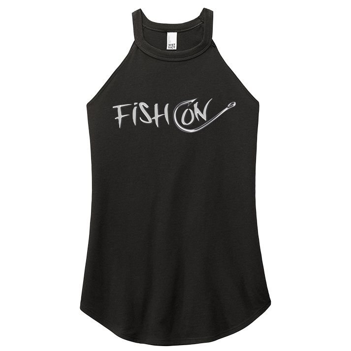 Fish On Fish Hook Women's Perfect Tri Rocker Tank