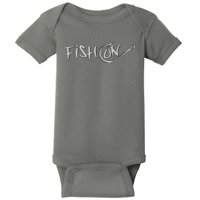 Fish On Fish Hook Baby Bodysuit