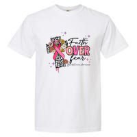 Faith Over Fear Breast Cancer Awareness Christian Religious Garment-Dyed Heavyweight T-Shirt