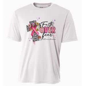 Faith Over Fear Breast Cancer Awareness Christian Religious Cooling Performance Crew T-Shirt