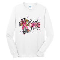 Faith Over Fear Breast Cancer Awareness Christian Religious Tall Long Sleeve T-Shirt