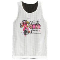 Faith Over Fear Breast Cancer Awareness Christian Religious Mesh Reversible Basketball Jersey Tank