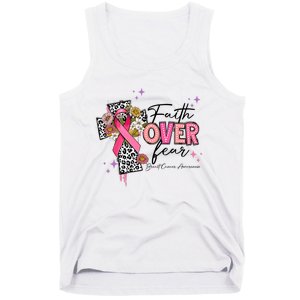 Faith Over Fear Breast Cancer Awareness Christian Religious Tank Top