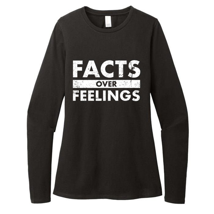 Facts Over Feelings Right Conservative Republican Political Womens CVC Long Sleeve Shirt