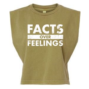 Facts Over Feelings Right Conservative Republican Political Garment-Dyed Women's Muscle Tee