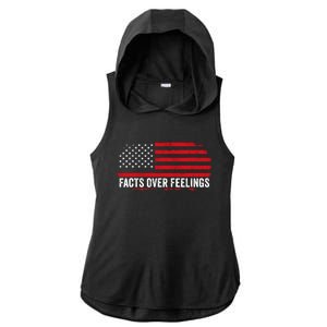 Facts Over Feelings Right Conservative Republican Political Ladies PosiCharge Tri-Blend Wicking Draft Hoodie Tank