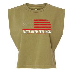 Facts Over Feelings Right Conservative Republican Political Garment-Dyed Women's Muscle Tee