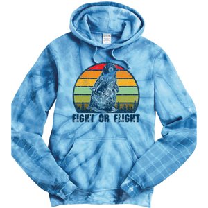 Fight Or Flight Funny Penguin Pun Fight Or Flight Tie Dye Hoodie