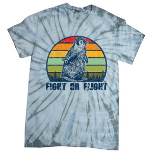 Fight Or Flight Funny Penguin Pun Fight Or Flight Tie-Dye T-Shirt