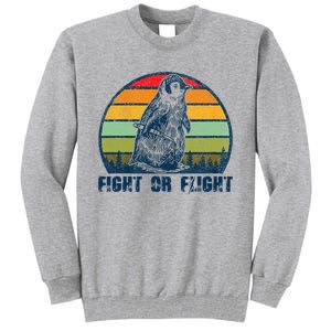 Fight Or Flight Funny Penguin Pun Fight Or Flight Tall Sweatshirt