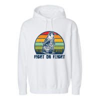 Fight Or Flight Funny Penguin Pun Fight Or Flight Garment-Dyed Fleece Hoodie