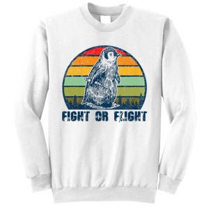 Fight Or Flight Funny Penguin Pun Fight Or Flight Sweatshirt