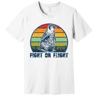 Fight Or Flight Funny Penguin Pun Fight Or Flight Premium T-Shirt