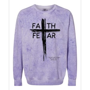 Faith Over Fear Colorblast Crewneck Sweatshirt