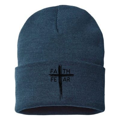 Faith Over Fear Sustainable Knit Beanie