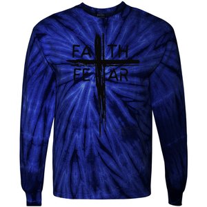 Faith Over Fear Tie-Dye Long Sleeve Shirt