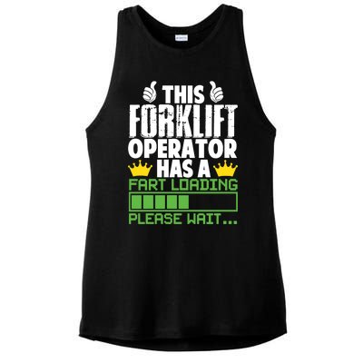 Forklift Operator Fart Loading Oddly Specific Funny Ironic Ladies PosiCharge Tri-Blend Wicking Tank