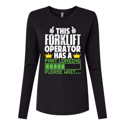 Forklift Operator Fart Loading Oddly Specific Funny Ironic Womens Cotton Relaxed Long Sleeve T-Shirt