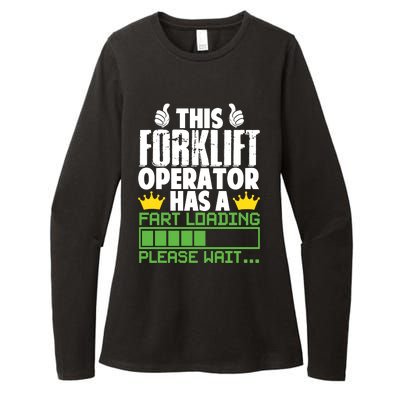 Forklift Operator Fart Loading Oddly Specific Funny Ironic Womens CVC Long Sleeve Shirt