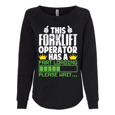 Forklift Operator Fart Loading Oddly Specific Funny Ironic Womens California Wash Sweatshirt