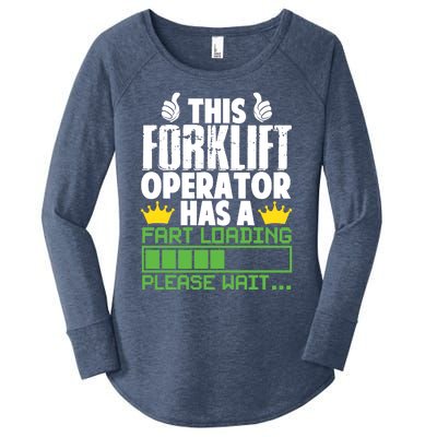 Forklift Operator Fart Loading Oddly Specific Funny Ironic Women's Perfect Tri Tunic Long Sleeve Shirt