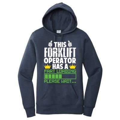 Forklift Operator Fart Loading Oddly Specific Funny Ironic Women's Pullover Hoodie