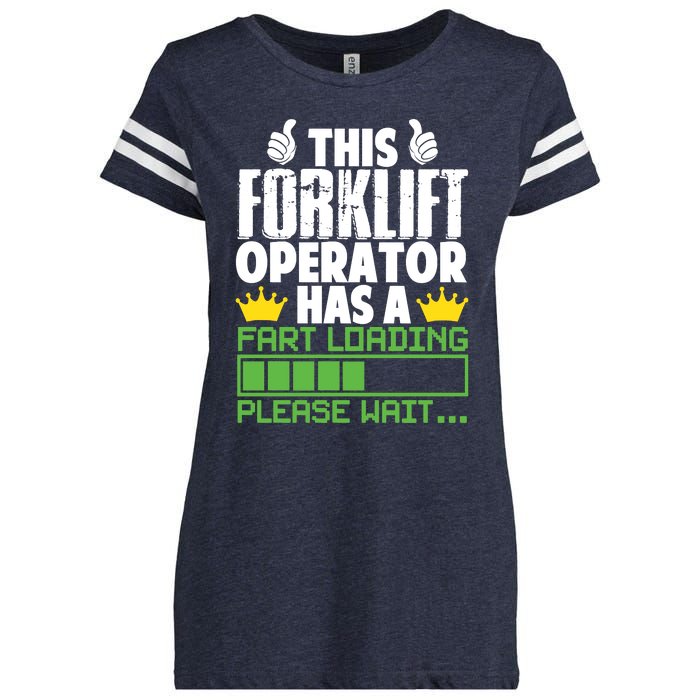 Forklift Operator Fart Loading Oddly Specific Funny Ironic Enza Ladies Jersey Football T-Shirt