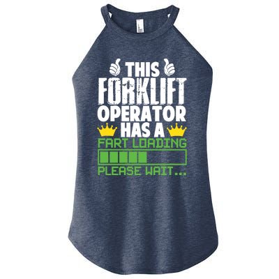 Forklift Operator Fart Loading Oddly Specific Funny Ironic Women's Perfect Tri Rocker Tank