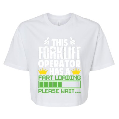 Forklift Operator Fart Loading Oddly Specific Funny Ironic Bella+Canvas Jersey Crop Tee