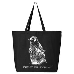 Fight Or Flight Funny Penguin Pun Fight Or Flight 25L Jumbo Tote