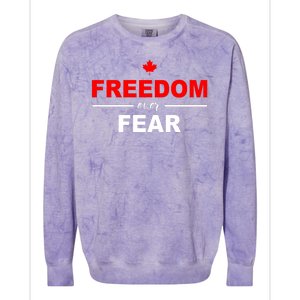 Freedom Over Fear Canada Colorblast Crewneck Sweatshirt