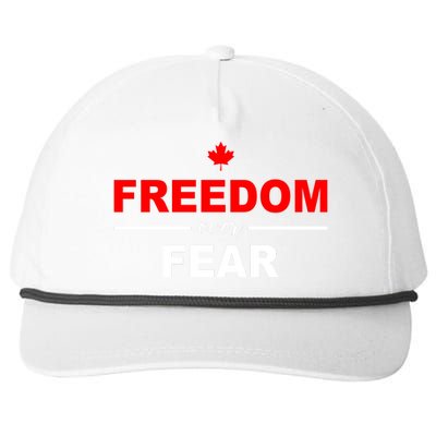 Freedom Over Fear Canada Snapback Five-Panel Rope Hat