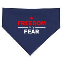 Freedom Over Fear Canada USA-Made Doggie Bandana