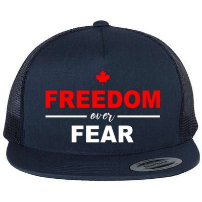 Freedom Over Fear Canada Flat Bill Trucker Hat